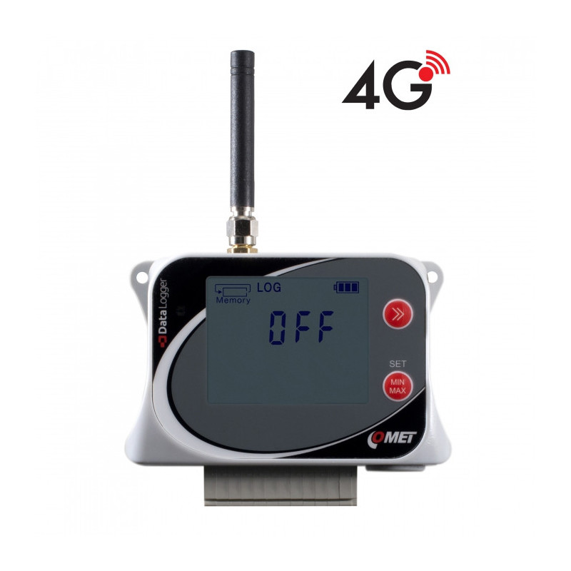 IoT Wireless 4-Channel Datalogger with Pulse & Binary Inputs + Built-in 4G Modem U7844G | Cometsystem