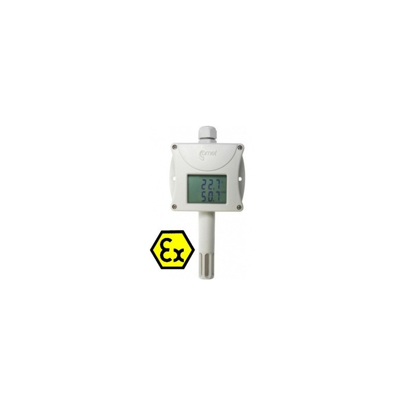 Tansmisor de temperatura y HR ATEX con salida analógica (4-20mA) Comet T31xEX 
