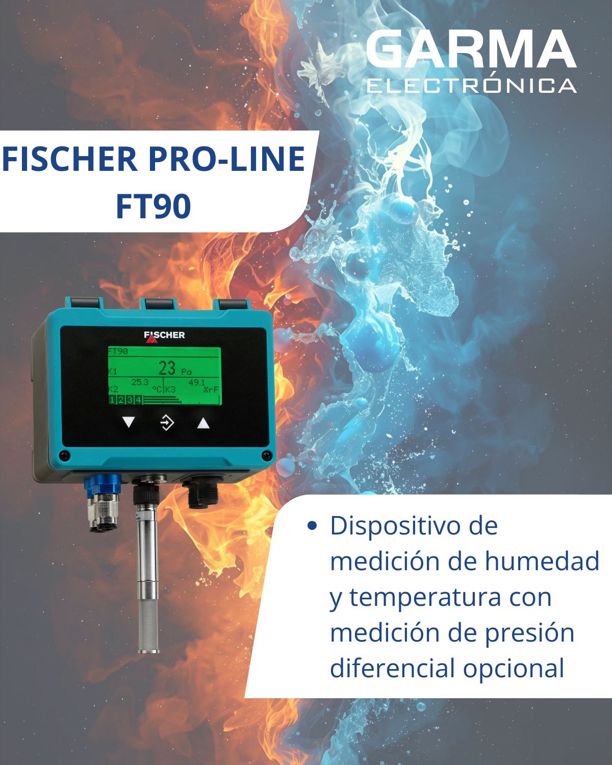 Transmisor de Temperatura y Humedad Configurable FT90 | Fischer